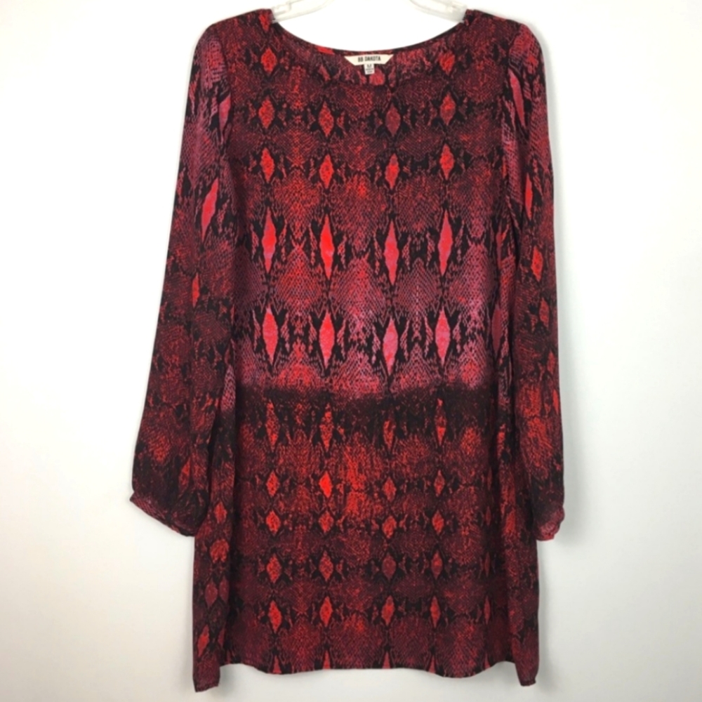Python Snake Print Shift Mini Dress - Picture 2 of 7